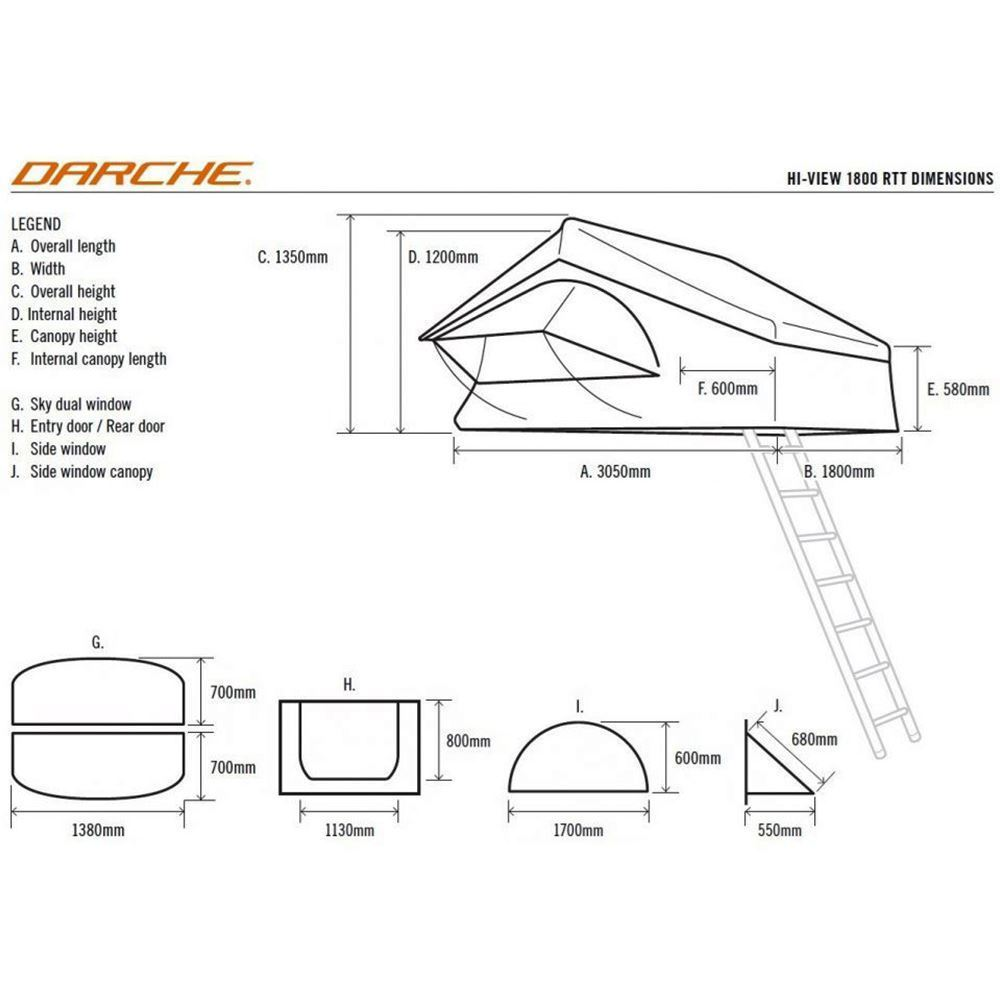 Hi−View 1800 Rooftop Tent 12 Hi−View 1800 Rooftop Tent - Image 12