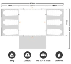 Turbo Lite Twin 300 Tent 17 Turbo Lite Twin 300 Tent -Nomad s Choice 0040025