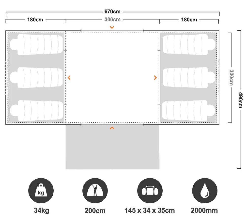 Turbo Lite Twin 300 Tent 9 Turbo Lite Twin 300 Tent - Image 9