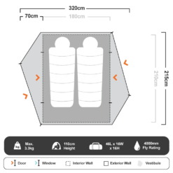 Spartan 3 Hiking Tent -Nomad s Choice 1202777