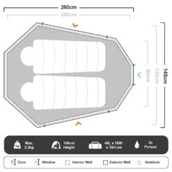 OZtrail Nomad 2 Hike Tent 5 OZtrail Nomad 2 Hike Tent -Nomad s Choice 1204035