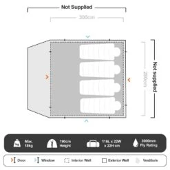 OZtrail Fast Frame BlockOut 6 Person Tent -Nomad s Choice 1227985