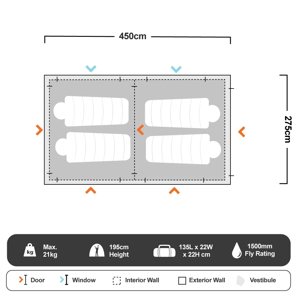 OZtrail Fast Frame 10 Person Tent 14 OZtrail Fast Frame 10 Person Tent - Image 14