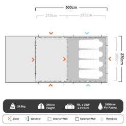 Bedarra Family 2 Room Dome Tent 9 Bedarra Family 2 Room Dome Tent -Nomad s Choice 1228736