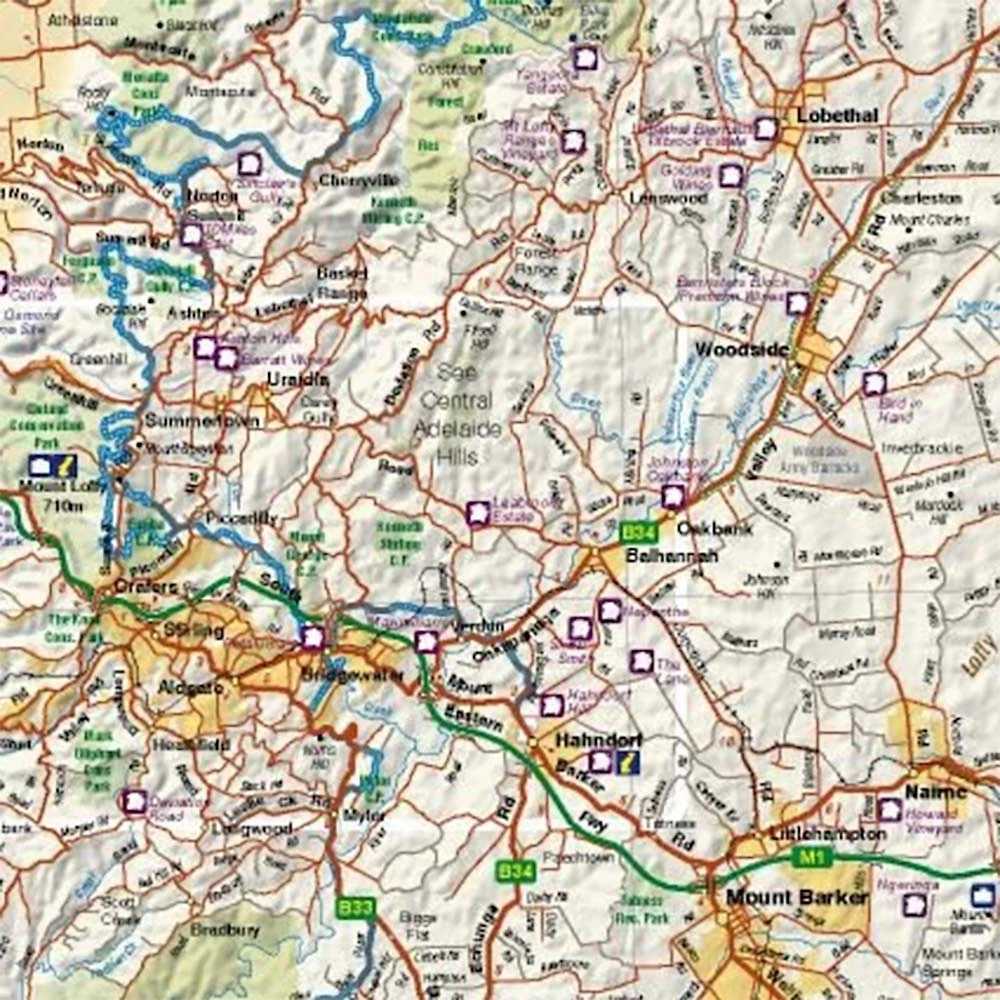 Hema Regional Map Adelaide Hills And Barossa 2 Hema Regional Map Adelaide Hills And Barossa - Image 2