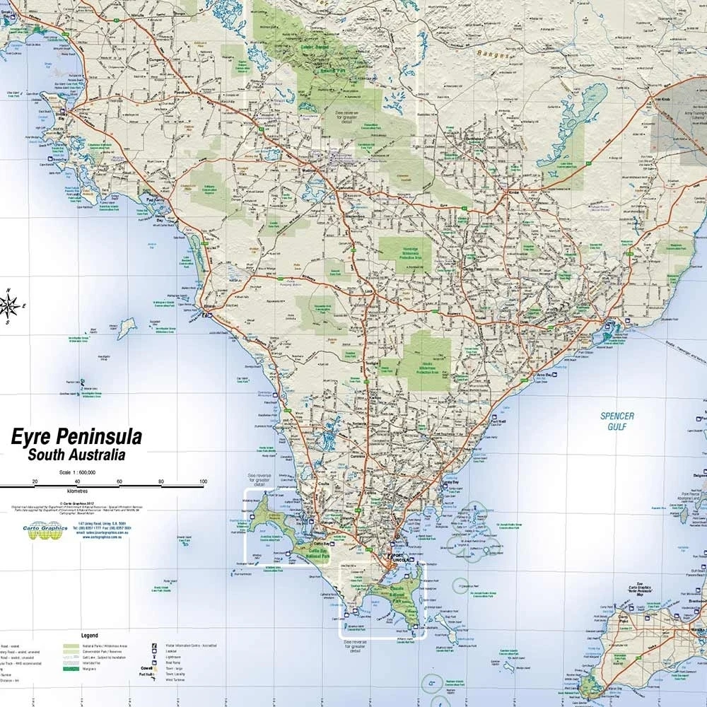 Hema Regional Map Eyre Peninsula South Australia 2 Hema Regional Map Eyre Peninsula South Australia - Image 2