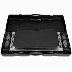 Travelmate II Twin Stove With Hotplate Black -Nomad s Choice 1247883 travelmate ii twin stove with hotplate black