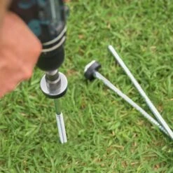 Short Flat Top Drillable Tent Peg -Nomad s Choice 1253445 short flat top drillable tent peg