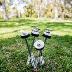 Short Flat Top Drillable Tent Peg -Nomad s Choice 1253447 short flat top drillable tent peg