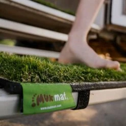 Pull−Out Step Mat -Nomad s Choice 1263698 pull out step mat green pitch black trim