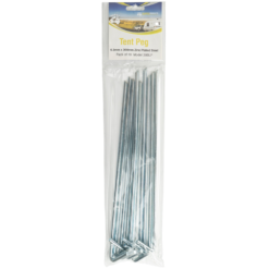 Steel Tent Pegs 6.3mm 10 Pack -Nomad s Choice 1265886 steel tent pegs 63mm 10 pack