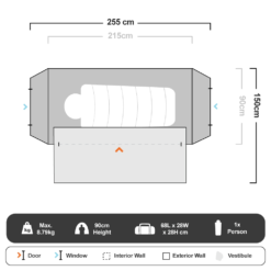 Dometic Pico FTC 1x1 TC Inflatable 1−Person Swag -Nomad s Choice 1271225