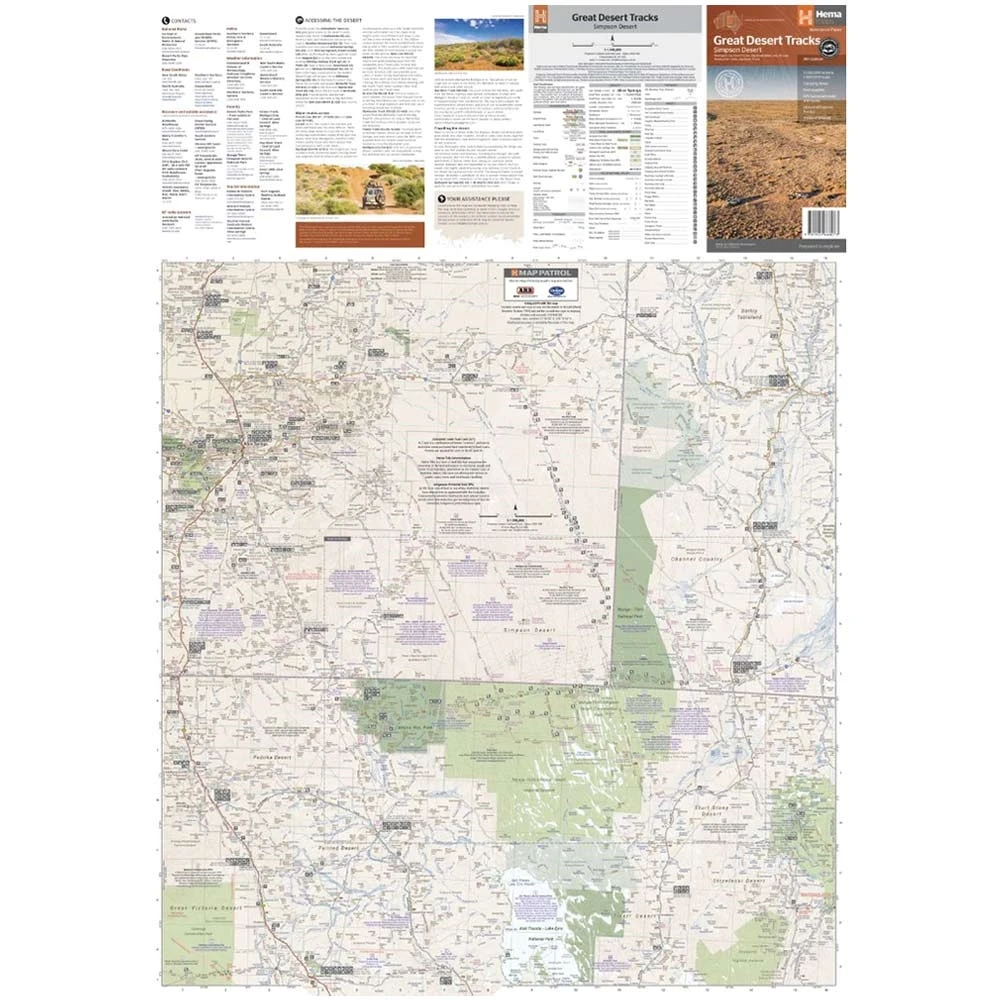 Hema Great Desert Tracks Simpson Desert Sheet 9th Edition 2 Hema Great Desert Tracks Simpson Desert Sheet 9th Edition - Image 2