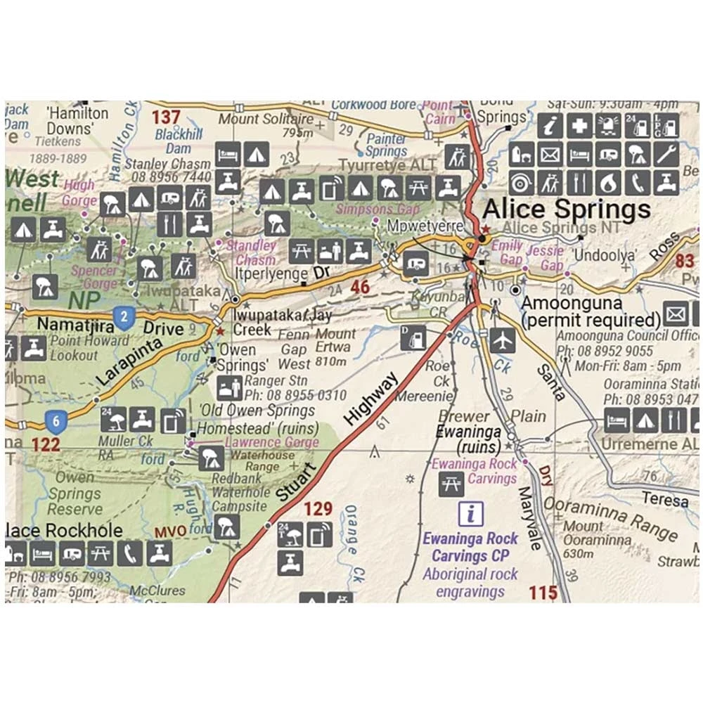 Hema Great Desert Tracks Simpson Desert Sheet 9th Edition 3 Hema Great Desert Tracks Simpson Desert Sheet 9th Edition - Image 3