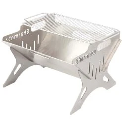 Collapsible BBQ & Firepit With Grill -Nomad s Choice 1278727 collapsible fire pit grill